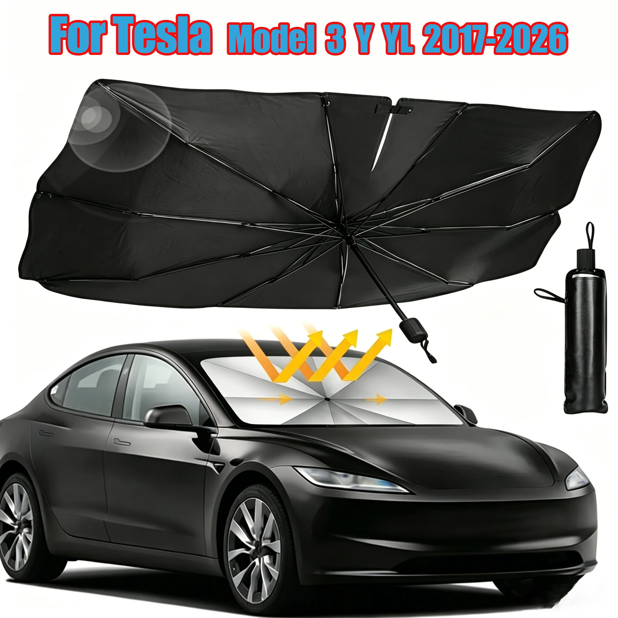 [Ulepszona wersja 2026] Osłona przeciwsłoneczna na przednią szybę samochodu Tesla Model 3 Y YL Juniper…