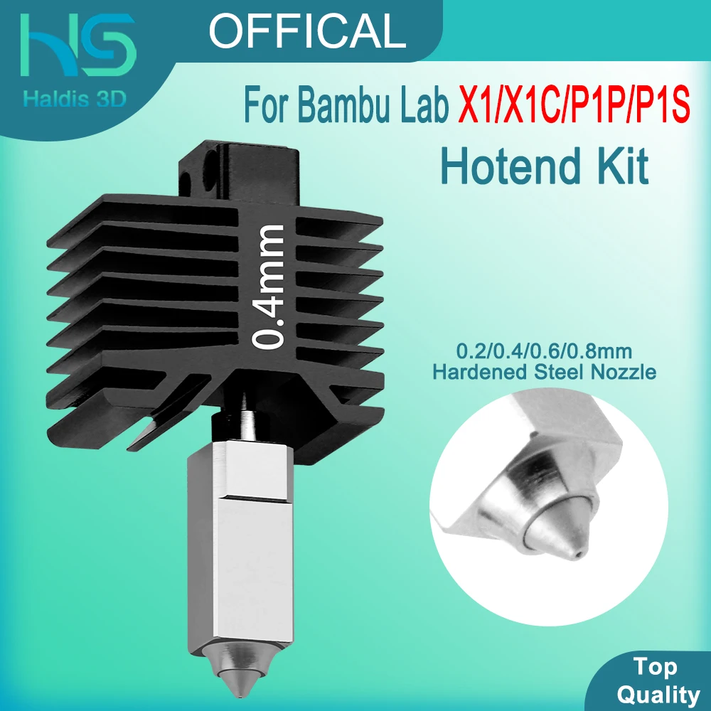 Ulepszony gorący koniec do Bambu Lab X1/X1C gorący koniec do Bambulab P1P/P1S dysza ze stali hartowanej… Ulepszony gorący koniec do Bambu Lab X1/X1C gorący koniec do Bambulab P1P/P1S dysza ze stali hartowanej…