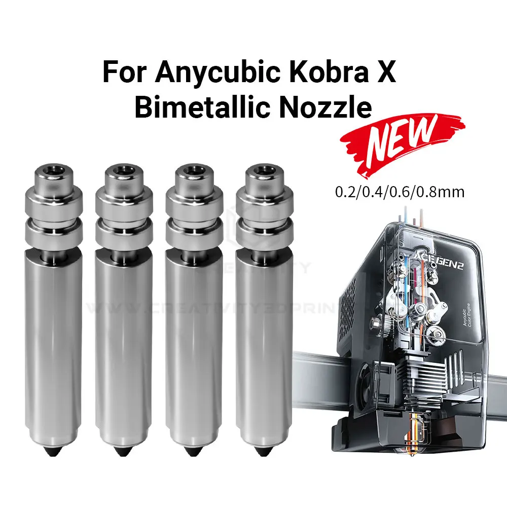 Ulepszony Hotend Anycubic Kobra X z Bimetaliczną Dyszą Wysokotemperaturową do Anycubic Kobra X…