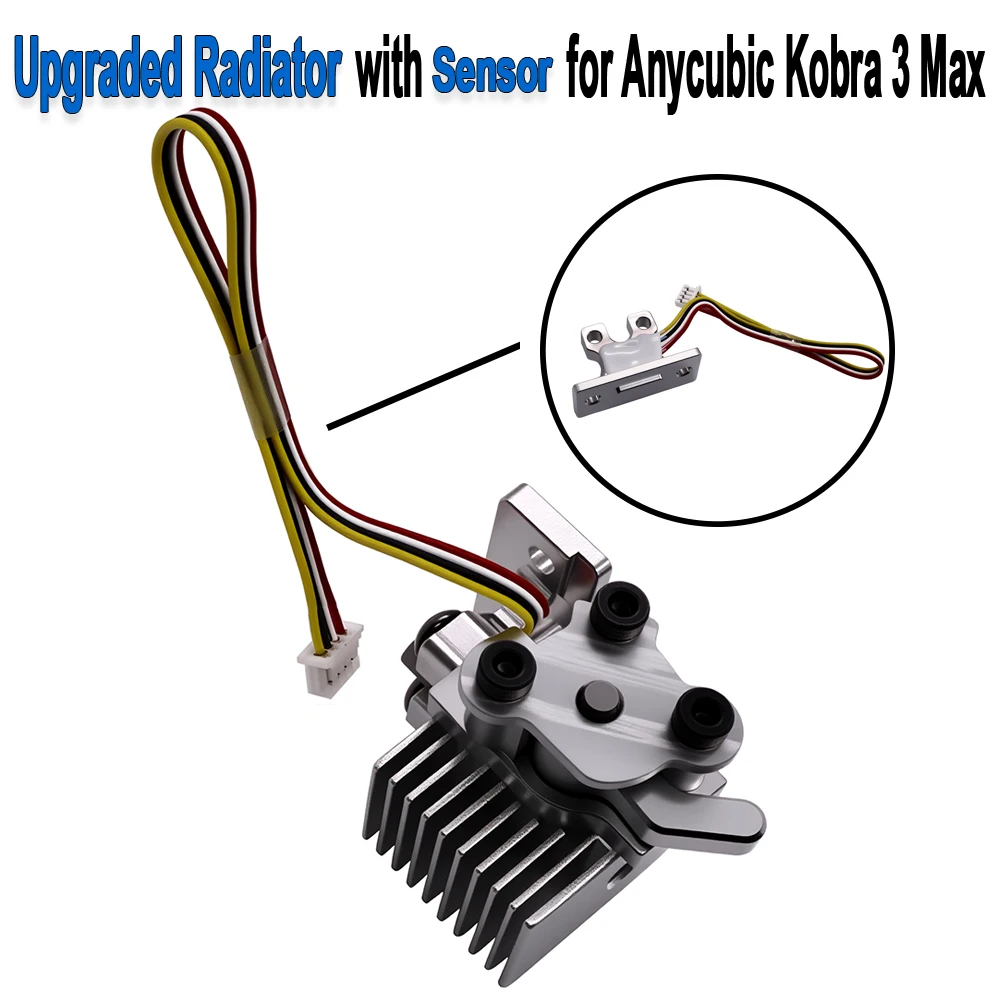 Ulepszony zestaw hotendu do drukarki 3D Anycubic Kobra 3 Max, szybkozłączka, aluminiowy radiator, czujnik… Ulepszony zestaw hotendu do drukarki 3D Anycubic Kobra 3 Max, szybkozłączka, aluminiowy radiator, czujnik…
