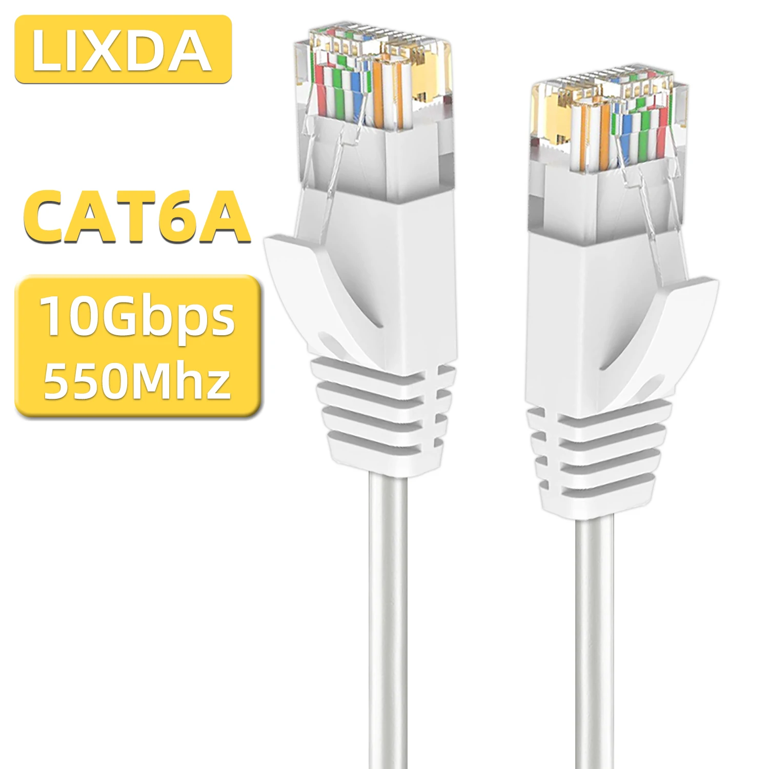 Ultra cienki kabel Ethernet Cat6A Kabel LAN Ethernet 10 Gb/s 550 MHz UTP Cat 6a Cienki kabel krosowy do…