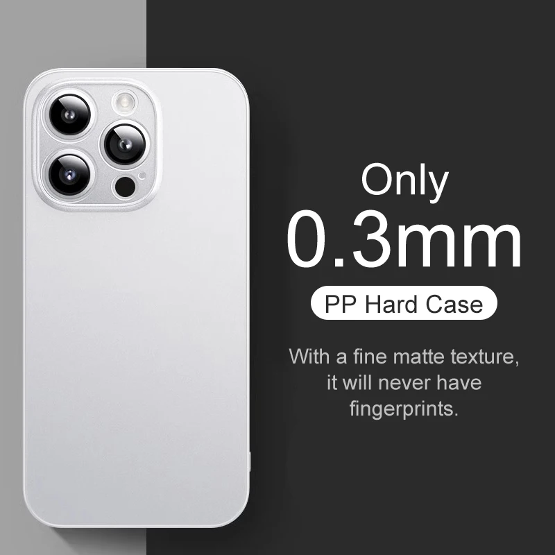 Ultra cienkie, matowe etui 0,3 mm na iPhone 16 15 14 13 12 mini 11 Pro XS Max X XR 7 8 Plus 16e…