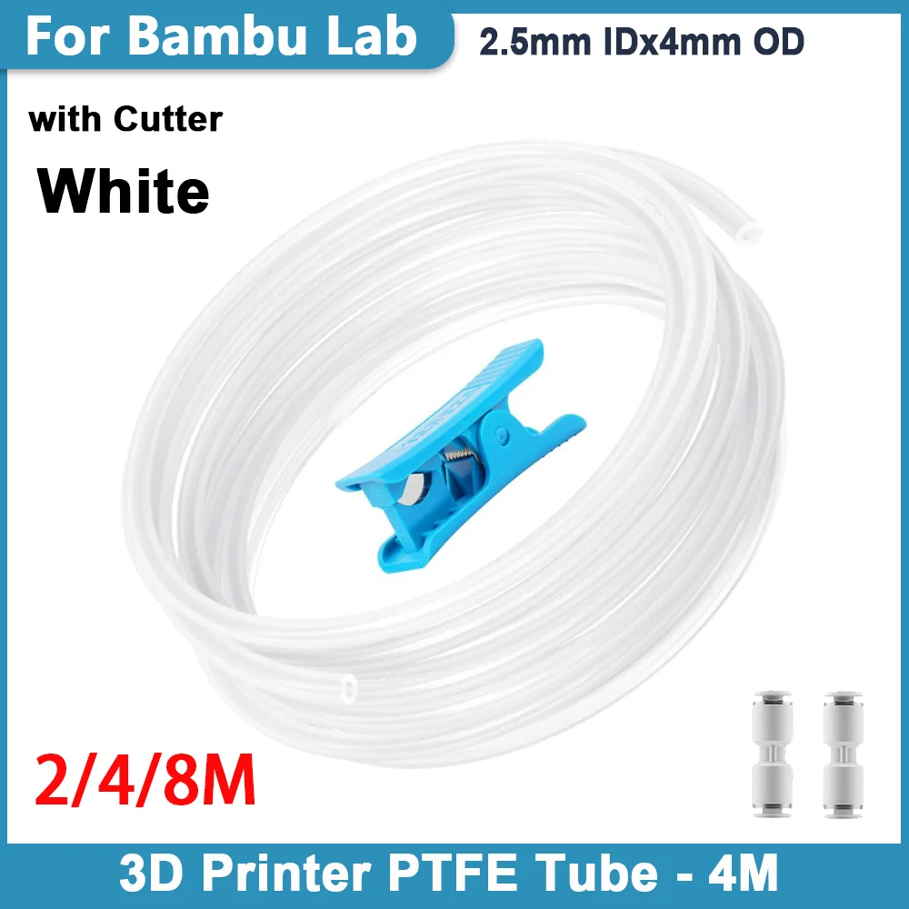 Ultra-gładka rurka PTFE do Bambu Lab A1/A1 mini AMS/P2S/P1S/X1C, 2,5 mm średnica wewnętrzna x 4 mm średnica… Ultra-gładka rurka PTFE do Bambu Lab A1/A1 mini AMS/P2S/P1S/X1C, 2,5 mm średnica wewnętrzna x 4 mm średnica…