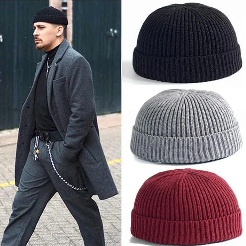 Unisex Ciepła dzianinowa czapka bez ronda Mężczyźni Kobiety Czapki Zimowe Jesienne Hip Hop Skullcap Street… Unisex Ciepła dzianinowa czapka bez ronda Mężczyźni Kobiety Czapki Zimowe Jesienne Hip Hop Skullcap Street…