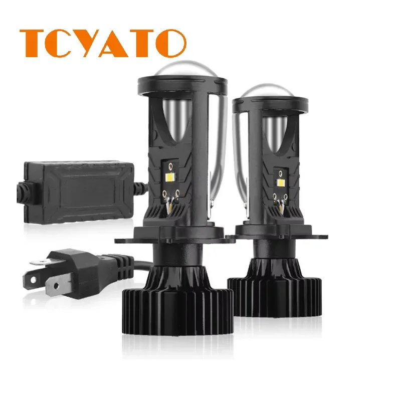 Uniwersalna żarówka LED H4 do reflektorów samochodowych TCYATO Y6D, 12V, zintegrowany reflektor typu Y7…