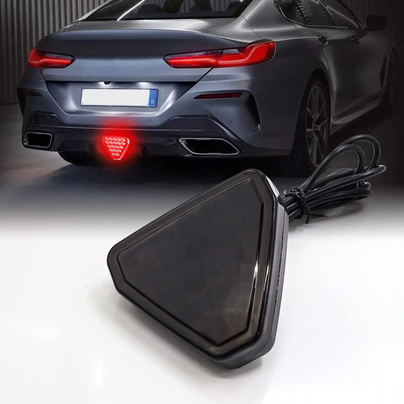 Uniwersalne światło hamowania 19LED F1 Triangle Style Sport Car Rear Third Brake Lights Auto Tail Warning Lamp… Uniwersalne światło hamowania 19LED F1 Triangle Style Sport Car Rear Third Brake Lights Auto Tail Warning Lamp…