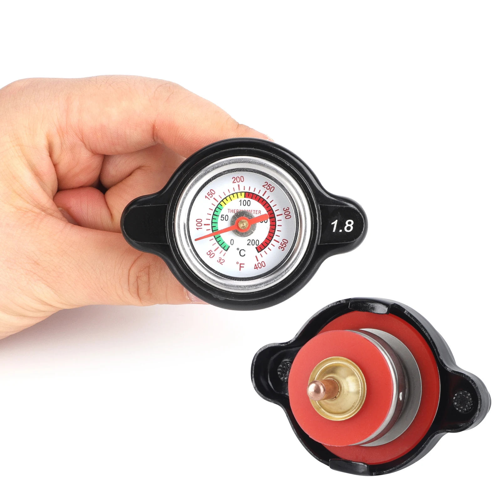 Uniwersalny Korek Chłodnicy Samochodowej Motocyklowej Termo 0.9 1.1 1.3 1.8 Bar 25.6psi Pokrywa Zbiornika…