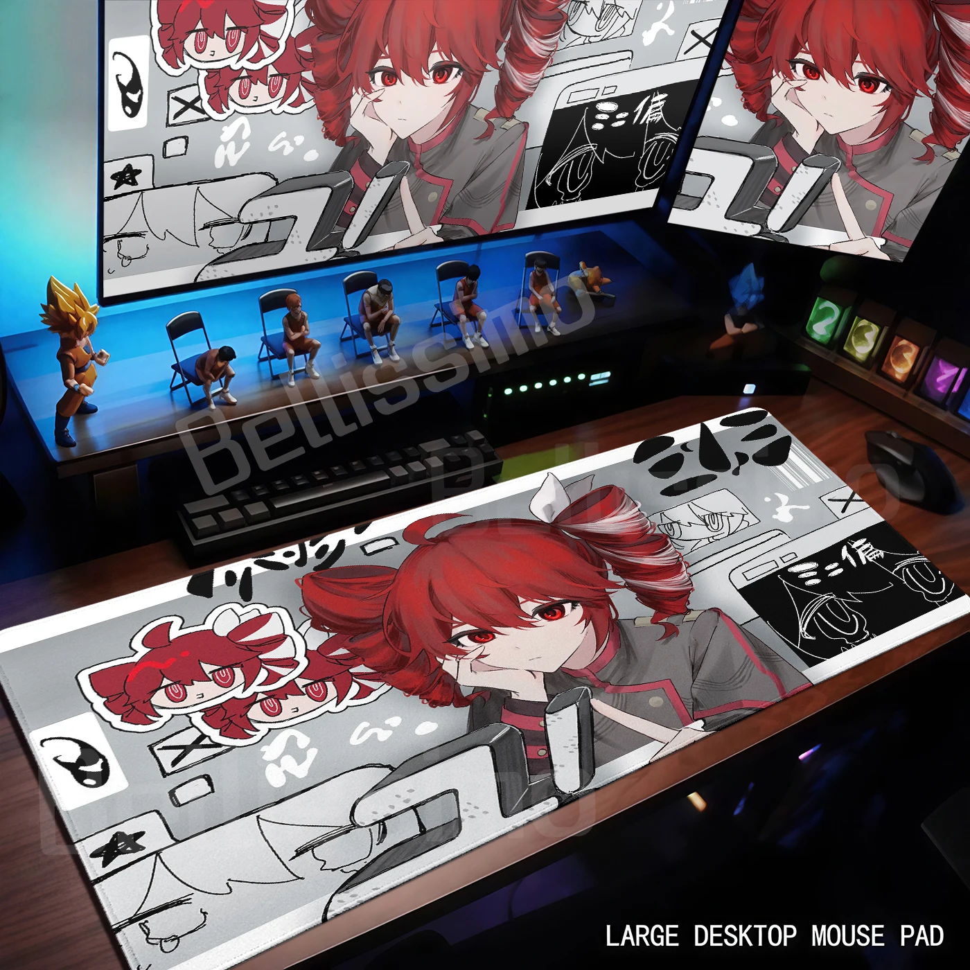 Urocza Anime Dziewczyna K-Kasane Teto Podkładka pod Mysz Duża Podkładka Gamingowa XXL Mata na Biurko pod…