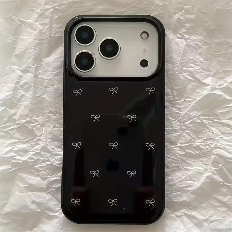 Urocze, błyszczące, miękkie etui na telefon z kokardką do iPhone’a 17 Air 16 15 14 13 12 11 Pro Max 16 7 8…