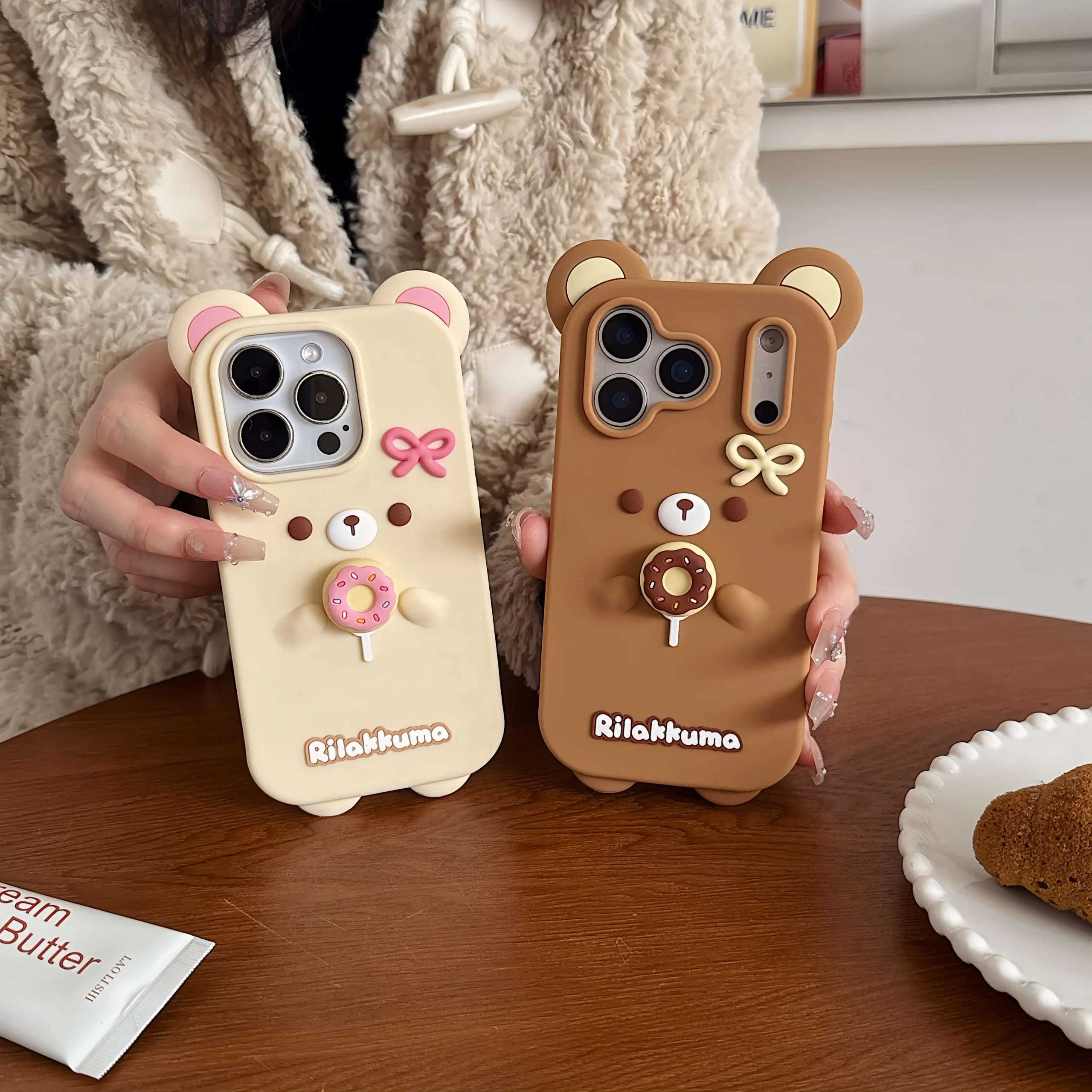 Urocze etui na telefon 3D w kształcie pączka Rilakkuma do iPhone 17 16 15 14 13 12 Pro Max Plus 16e 17 Pro… Urocze etui na telefon 3D w kształcie pączka Rilakkuma do iPhone 17 16 15 14 13 12 Pro Max Plus 16e 17 Pro…