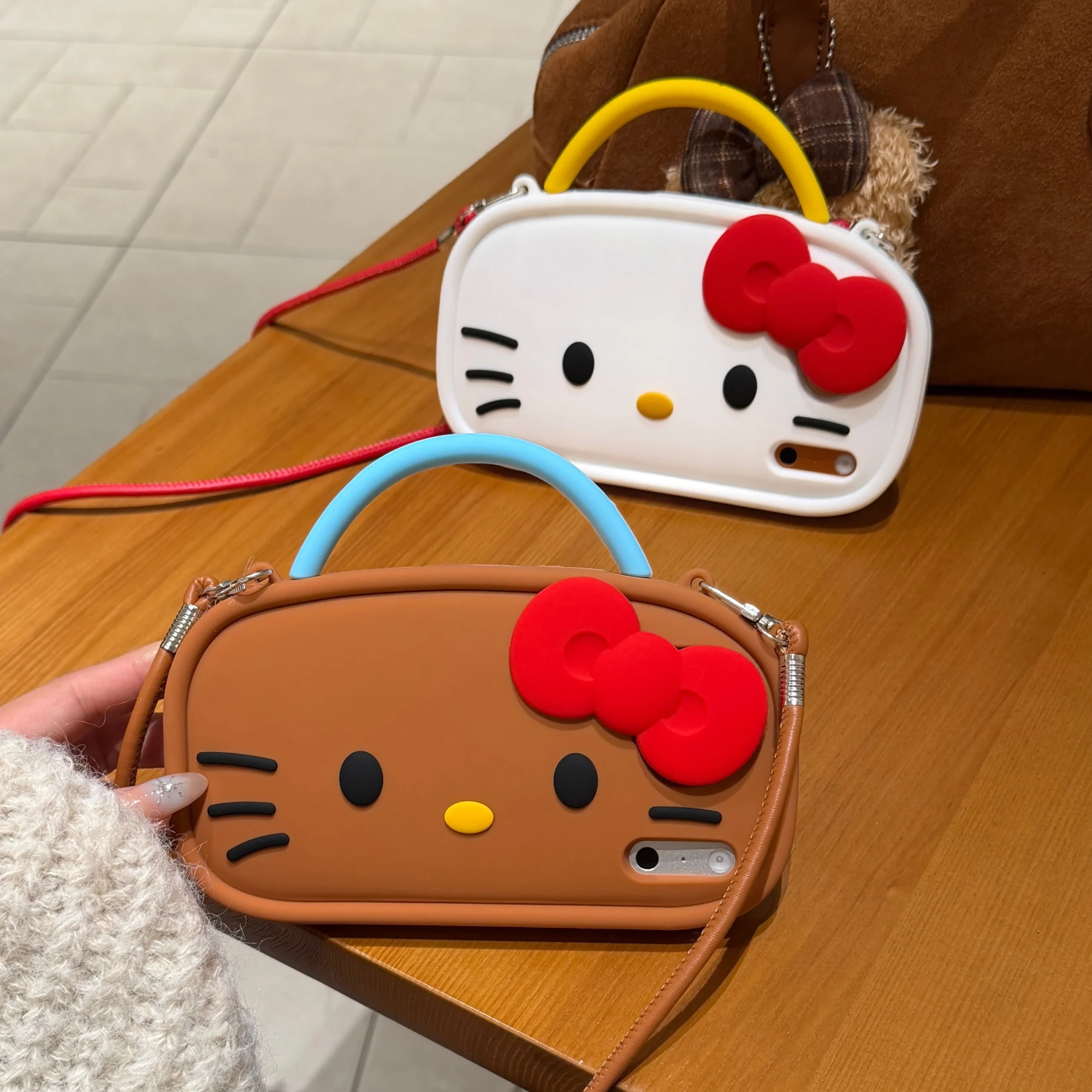 Urocze etui na telefon z kokardką Hello Kitty do iPhone’a 17 16 15 14 13 12 Pro Max Plus, kreskówkowe etui na…