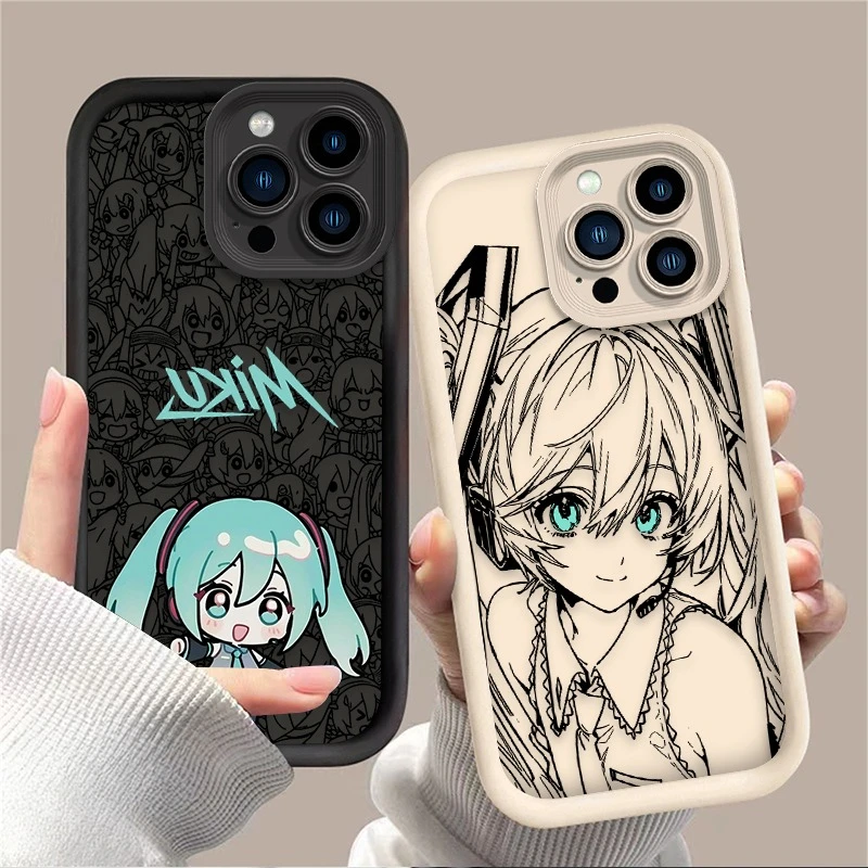 Urocze etui na telefon z motywem H-Hatsune Miku w stylu kawaii, miękkie, na iPhone 17 Air 16 16E 15 14 13 12… Urocze etui na telefon z motywem H-Hatsune Miku w stylu kawaii, miękkie, na iPhone 17 Air 16 16E 15 14 13 12…