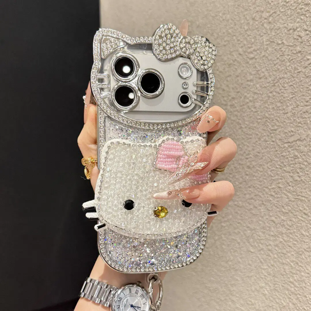 Urocze etui na telefon z motywem Hello Kitty do iPhone 17Pro 16ProMax 15 14 13 z smyczą, modne, w stylu INS… Urocze etui na telefon z motywem Hello Kitty do iPhone 17Pro 16ProMax 15 14 13 z smyczą, modne, w stylu INS…