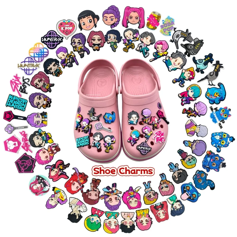 Urocze Kreskówkowe Postacie Ozdoby do Butów Chibi Kolorowe PVC Dekoracje do Butów do Drewniaków, Butów…