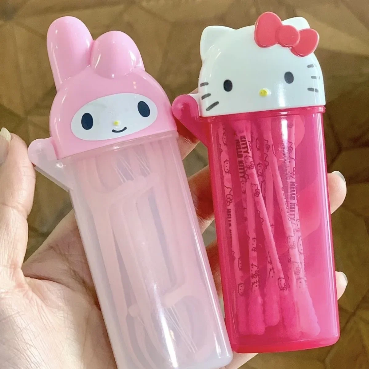 Urocze pudełko do przechowywania Sanrio Hello Kitty Kawaii Anime My Melody na wykałaczki, kosmetyki, patyczki… Urocze pudełko do przechowywania Sanrio Hello Kitty Kawaii Anime My Melody na wykałaczki, kosmetyki, patyczki…