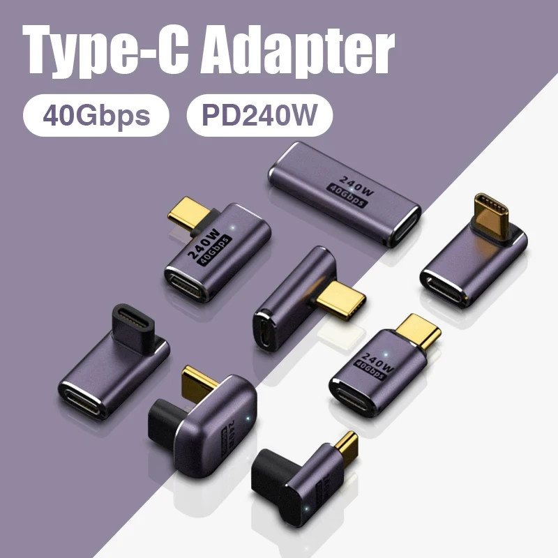 USB 4.0 PD 240W 8K 60Hz złącze ładowarki do macbooka 40Gbps High Speed usc OTG W kształcie litery U prosty…