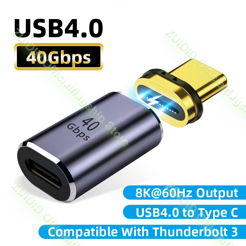 USB4.0 Thunderbolt3 Adapter magnetyczny USB C do typu C 40 Gb/s 100 W Szybkie ładowanie Magnetyczny konwerter… USB4.0 Thunderbolt3 Adapter magnetyczny USB C do typu C 40 Gb/s 100 W Szybkie ładowanie Magnetyczny konwerter…