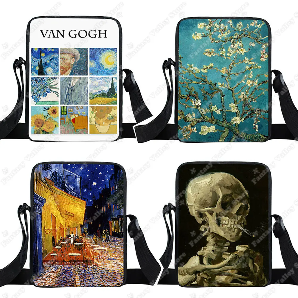 Van Gogh obraz olejny kobiety torebka kwitnąca drzewo migdałów/kawiarnia w Arles torby na ramię krzyż dla… Van Gogh obraz olejny kobiety torebka kwitnąca drzewo migdałów/kawiarnia w Arles torby na ramię krzyż dla…