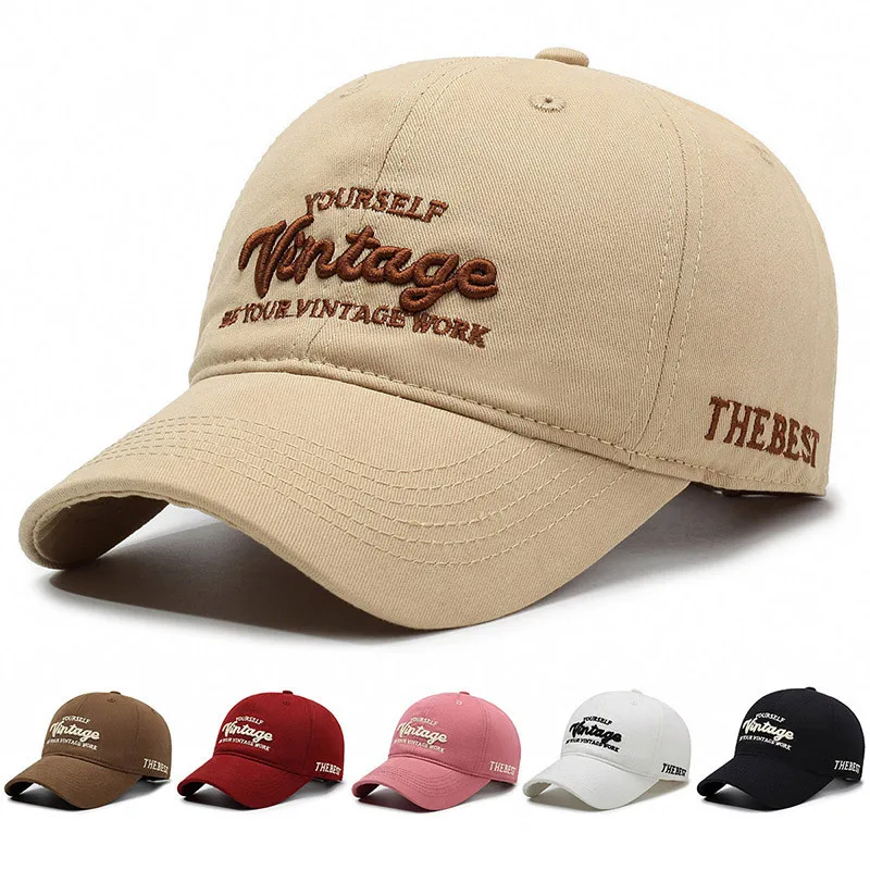 Vintage Letter Solid Baseball Hat for Men and Women Printing Versatile Casual Sports Sunshade Outdoor Travel… Vintage Letter Solid Baseball Hat for Men and Women Printing Versatile Casual Sports Sunshade Outdoor Travel…