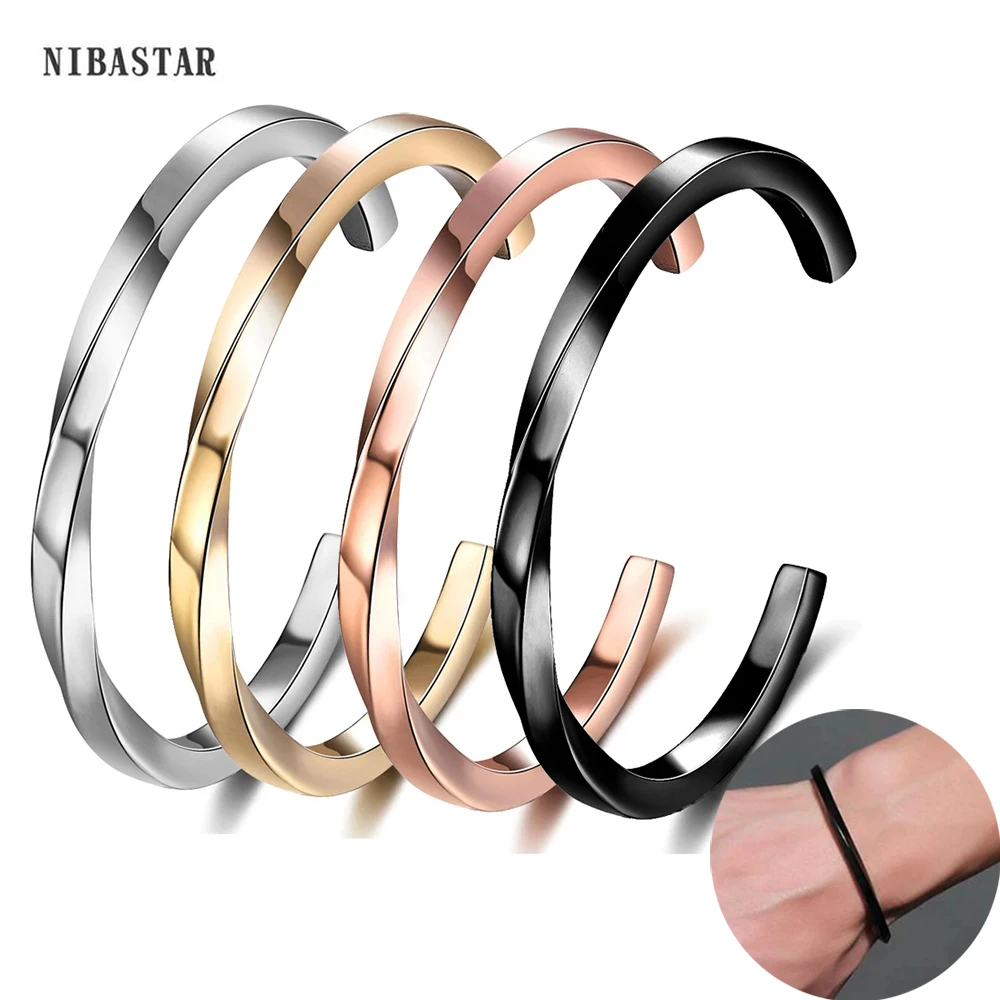 Vintage Mobius Twist Bransoletka Dla Mężczyzn Wysokiej Jakości Bransoletka Mankietowa Ze Stali Nierdzewnej… Vintage Mobius Twist Bransoletka Dla Mężczyzn Wysokiej Jakości Bransoletka Mankietowa Ze Stali Nierdzewnej…
