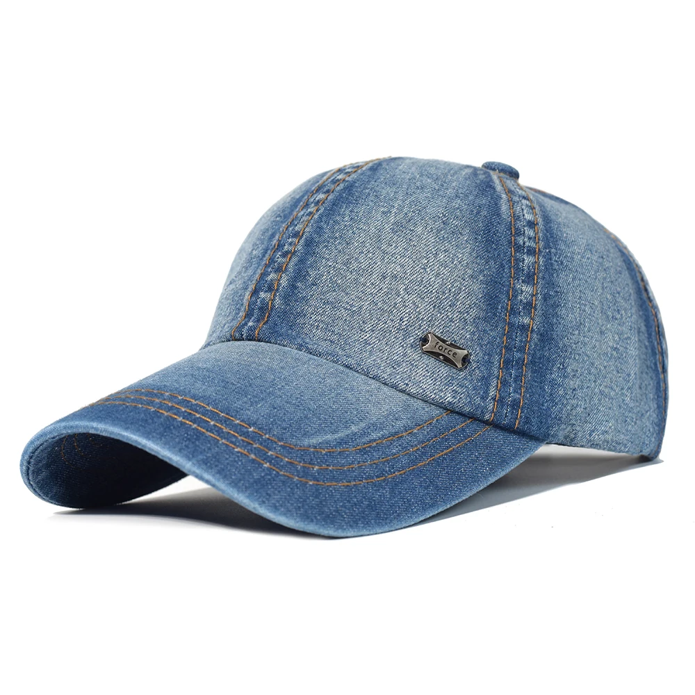 Vintage sprana bawełniana czapka z daszkiem mężczyźni kobiety Denim tata kapelusz regulowany styl Trucker… Vintage sprana bawełniana czapka z daszkiem mężczyźni kobiety Denim tata kapelusz regulowany styl Trucker…