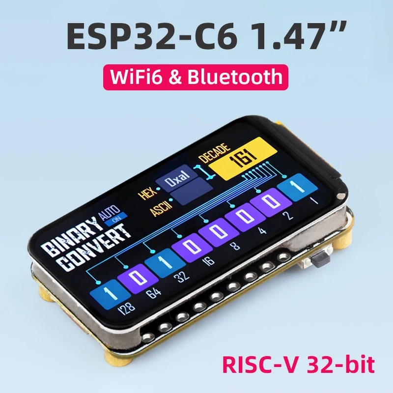 Waveshare ESP32-C6 1,47-calowy wyświetlacz RISC-V Płytka rozwojowa WiFi 6 i BT ESP32 1,47-calowy ekran 172×320… Waveshare ESP32-C6 1,47-calowy wyświetlacz RISC-V Płytka rozwojowa WiFi 6 i BT ESP32 1,47-calowy ekran 172×320…
