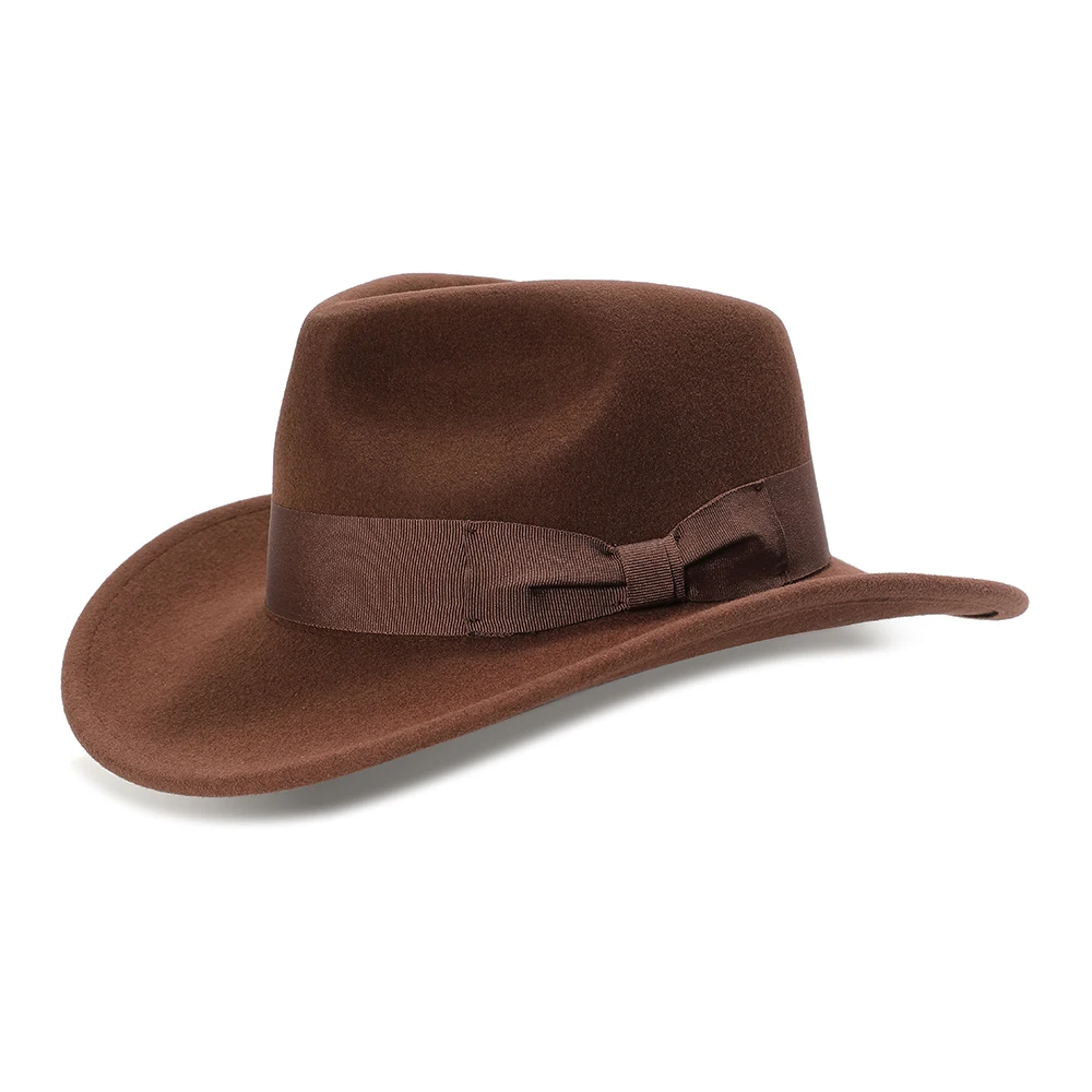 Wełniany filcowy kapelusz Indiana Jones dla mężczyzn Zgniatany kapelusz Outback Kowbojski kapelusz Fedora w… Wełniany filcowy kapelusz Indiana Jones dla mężczyzn Zgniatany kapelusz Outback Kowbojski kapelusz Fedora w…