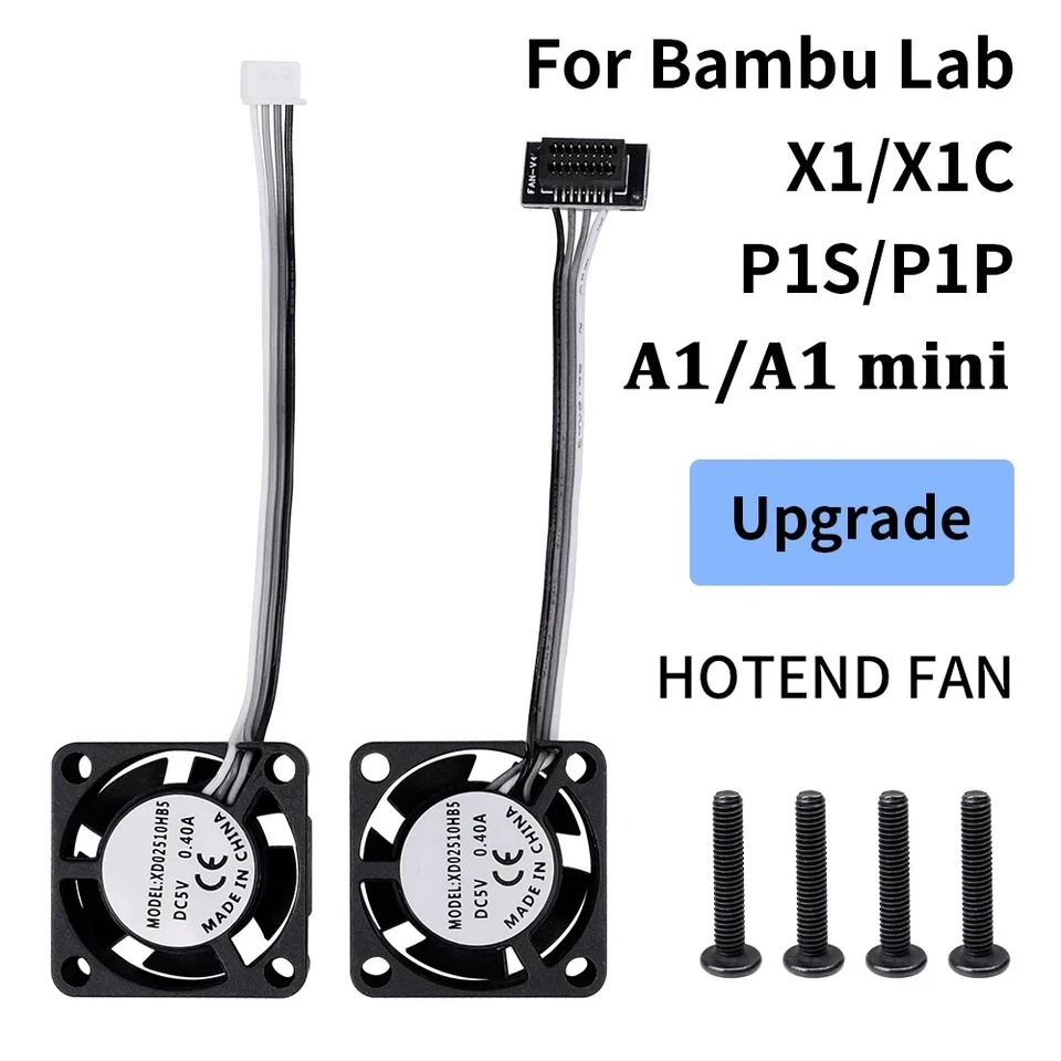 Wentylator 2510 do Bambu Lab X1/P1 A1, wentylator chłodzący hotend z kablem, szybkie chłodzenie do drukarek 3D…