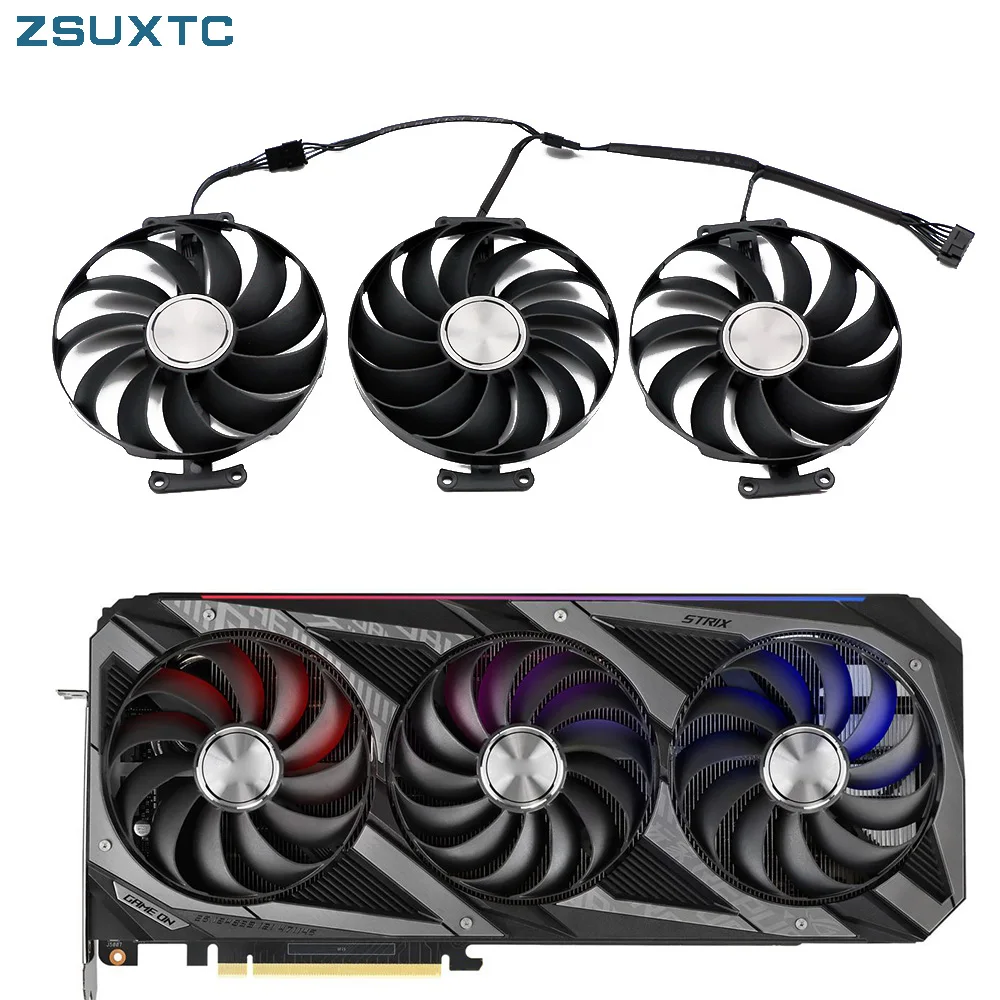 Wentylator karty graficznej 95 mm CF1010U12D Zamiennik ASUS Rog Strix RTX 3060 3070 3080 Ti 3090 Gaming GPU… Wentylator karty graficznej 95 mm CF1010U12D Zamiennik ASUS Rog Strix RTX 3060 3070 3080 Ti 3090 Gaming GPU…