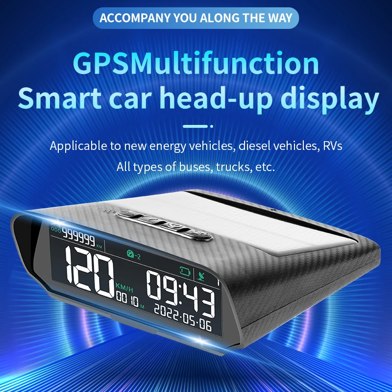Wielofunkcyjny inteligentny wyświetlacz samochodowy GPS Head-Up Display (HUD) LCD GPS Prędkościomierz Licznik…