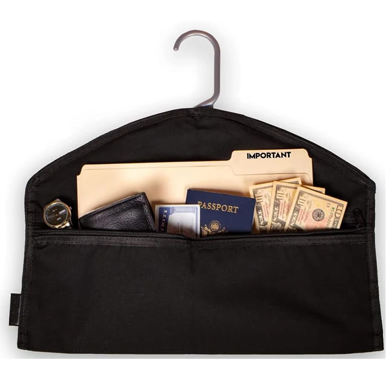 Wieszak Diversion Safe Hidden Pocket Safe, pasuje do wieszania ubrań z kieszenią do ukrywania wartości do domu…