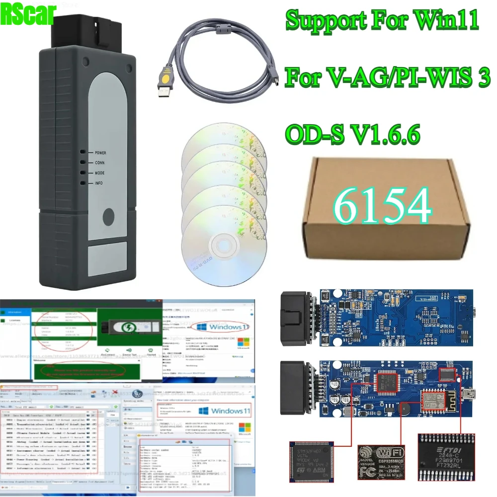 WIN11 Dla VAS6154 Wifi OBD2 ODIS 1.6.6 dla Audi Skoda V-W Diagnostyka Bluetooth VAS6154 WIFI Pełny Chip… WIN11 Dla VAS6154 Wifi OBD2 ODIS 1.6.6 dla Audi Skoda V-W Diagnostyka Bluetooth VAS6154 WIFI Pełny Chip…