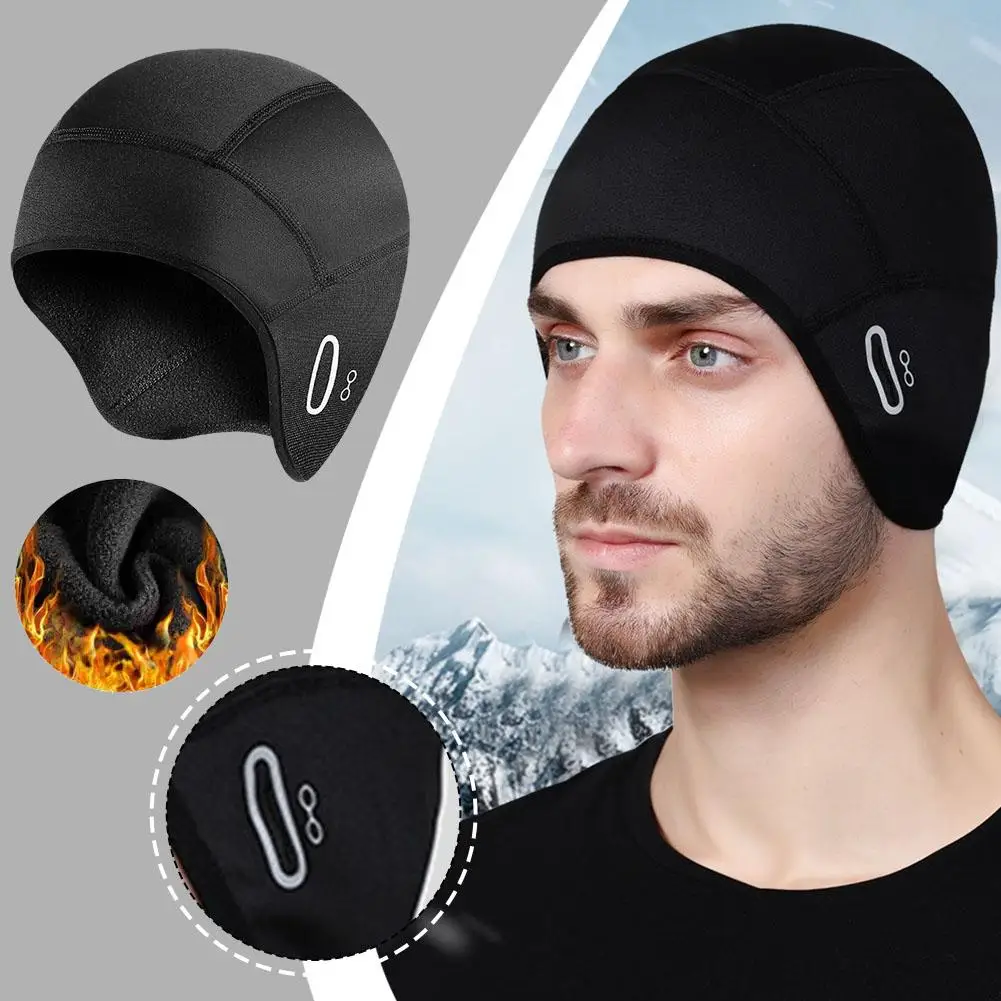 Winter Warm Fleece Skull Cap Helmet Liner Ski Cycling Bike Hat Men Motorcycle Riding Hat Windproof Glasses… Winter Warm Fleece Skull Cap Helmet Liner Ski Cycling Bike Hat Men Motorcycle Riding Hat Windproof Glasses…