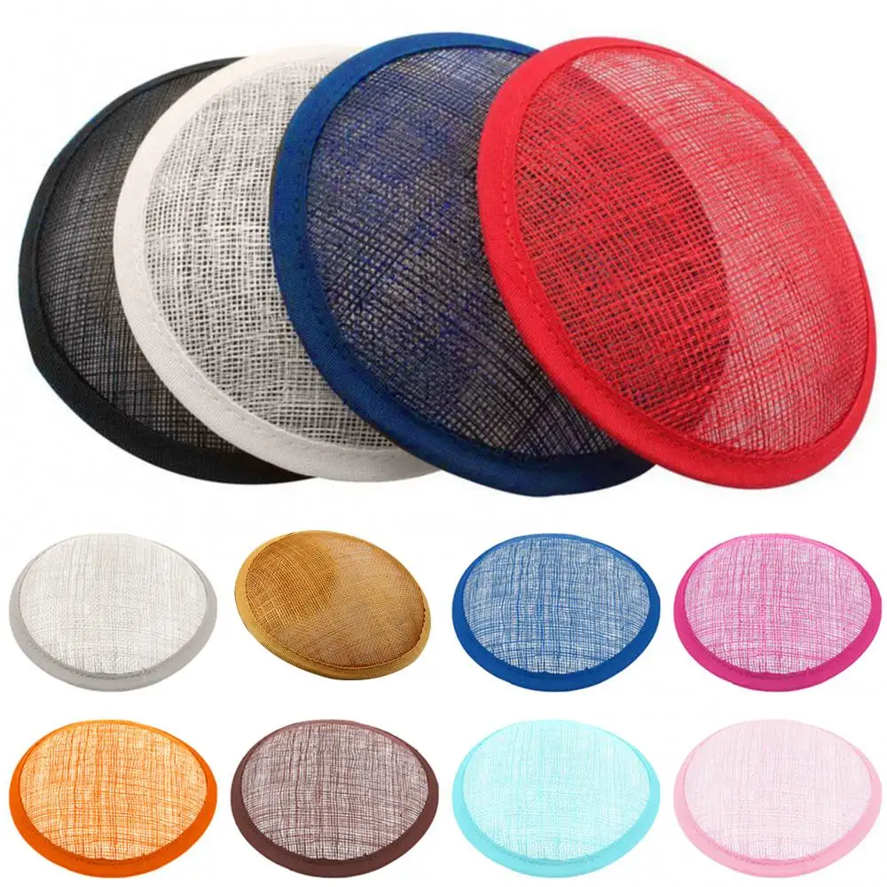 Women Sinamay Cocktail Hat Fascinator Round Base Millinery DIY Craft Accessory Women Sinamay Cocktail Hat Fascinator Round Base Millinery DIY Craft Accessory