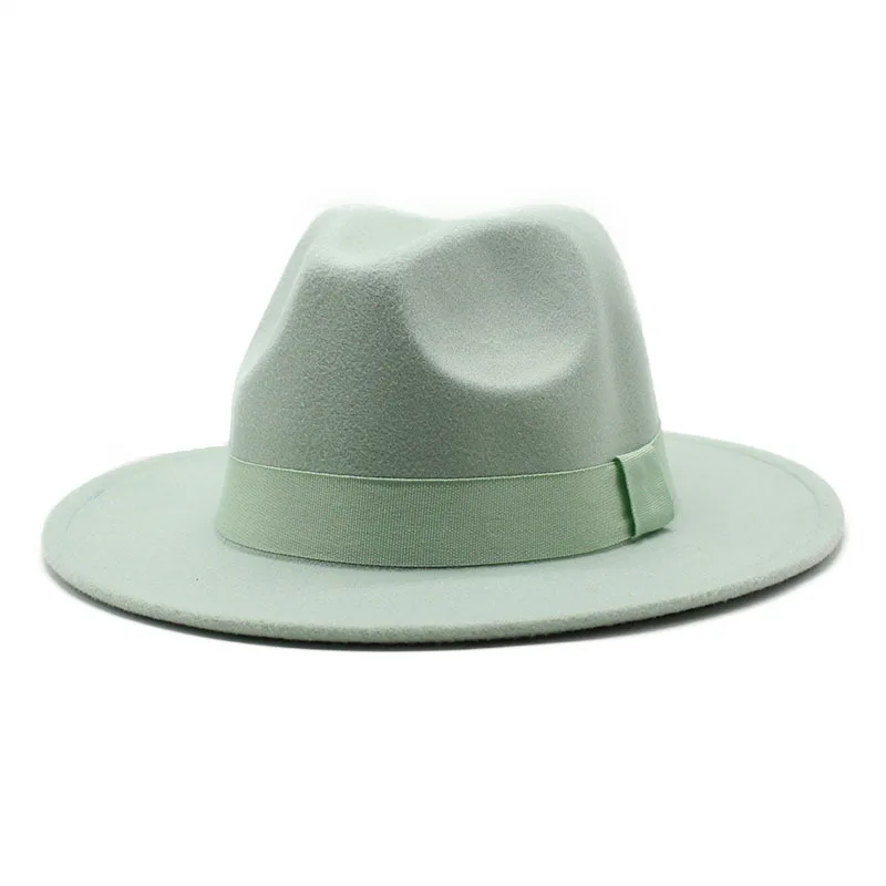 Wstążka kapelusz fedora nowy filcowy kapelusz jazzowy kapelusz moda europejska i amerykańska kapelusze męskie…