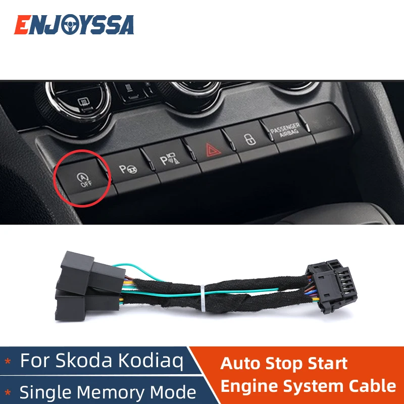 Wtyczka czujnika systemu automatycznego uruchamiania i zatrzymywania silnika Skoda Kodiaq, odłącznik systemu…