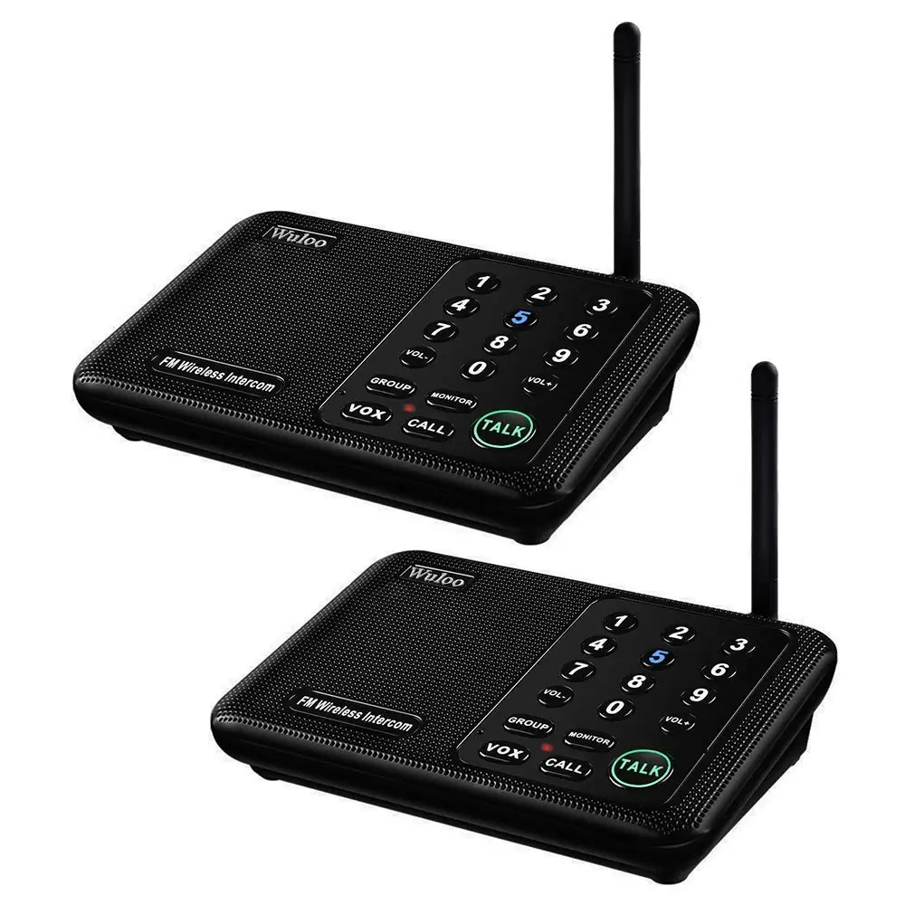 Wuloo 1 Mile Long Range Wireless Intercom System for Home House Business Offices Room to Room Communicate