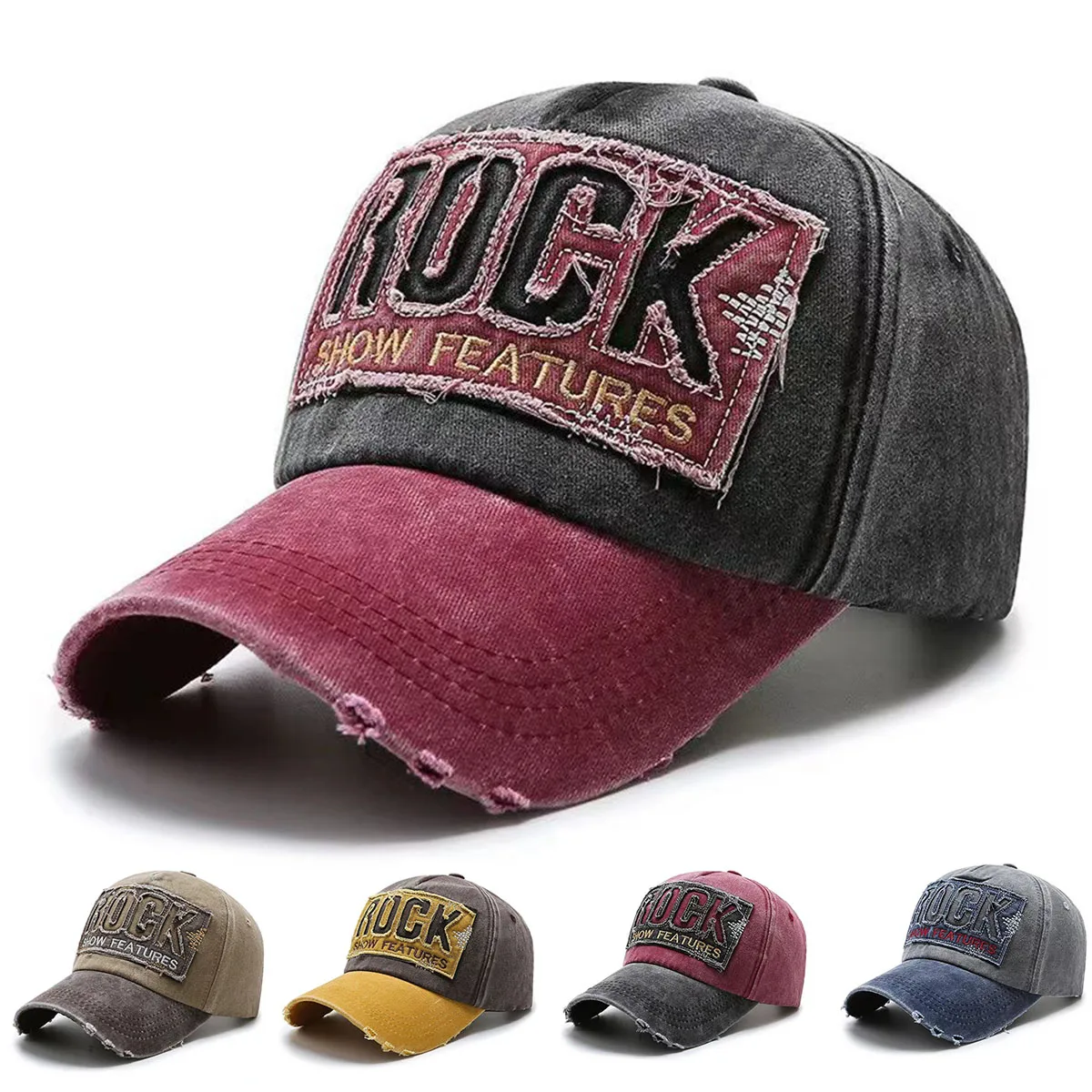 Wysokiej jakości litera ROCK haftowana bawełniana czapka z daszkiem dla kobiet mężczyzn Gorras Snapback… Wysokiej jakości litera ROCK haftowana bawełniana czapka z daszkiem dla kobiet mężczyzn Gorras Snapback…