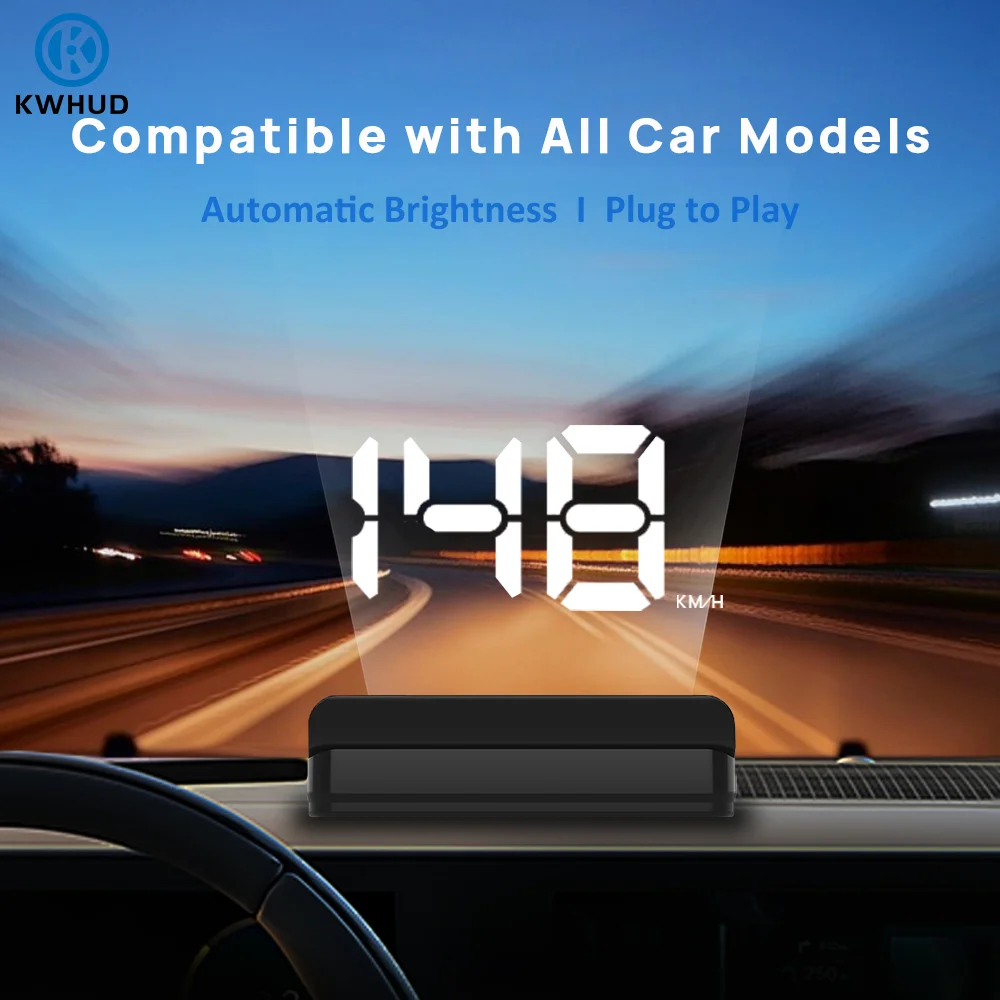 Wyświetlacz Head-up Display KWHUD HUD Samochodowy GPS Cyfrowy Prędkościomierz Uniwersalny Projektor na Szybę… Wyświetlacz Head-up Display KWHUD HUD Samochodowy GPS Cyfrowy Prędkościomierz Uniwersalny Projektor na Szybę…