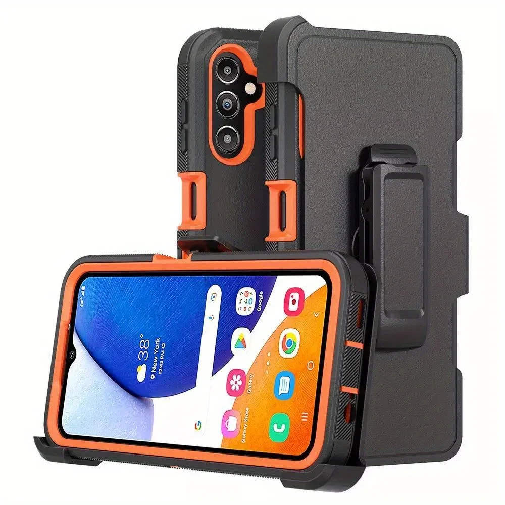 Wytrzymałe etui 3w1 z klipsem do Samsung Galaxy A06 A16 A55 A35 A25 A15 S25 S24 S23 Ultra Plus FE 5G PC+TPU…