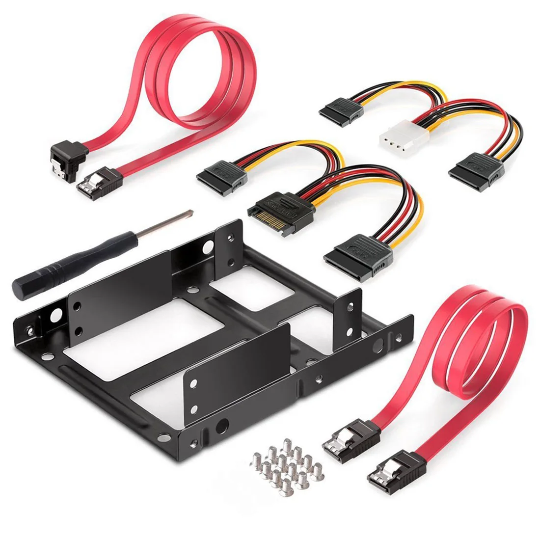 XT-XINTE 2,5-calowy do 3,5-calowego 2-kieszeniowego zewnętrznego dysku twardego SSD Metalowy zestaw montażowy… XT-XINTE 2,5-calowy do 3,5-calowego 2-kieszeniowego zewnętrznego dysku twardego SSD Metalowy zestaw montażowy…