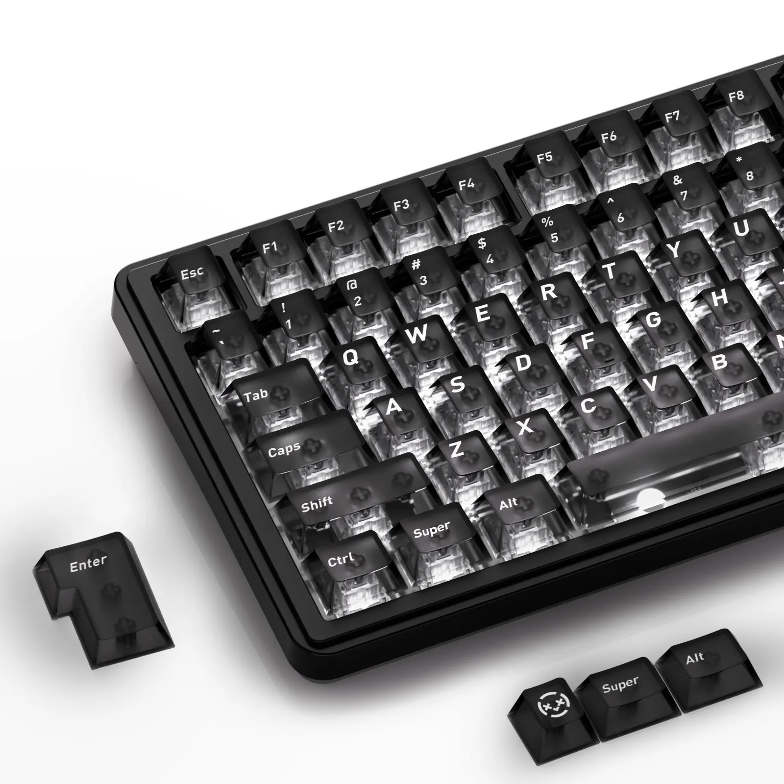XVX 119 Klawiszy Czarne Przezroczyste Nakładki na Klawisze PC 60/68/75/87/98/100 Klawiatura Mechaniczna… XVX 119 Klawiszy Czarne Przezroczyste Nakładki na Klawisze PC 60/68/75/87/98/100 Klawiatura Mechaniczna…