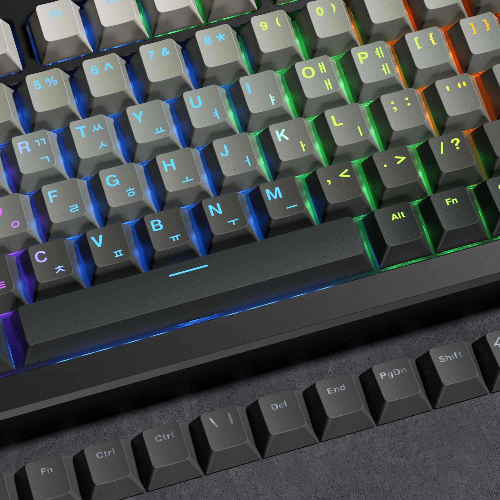 XVX Koreańskie Nakładki na Klawisze Top Print Shine Through Szary Gradient PBT do Klawiatur Mechanicznych 132… XVX Koreańskie Nakładki na Klawisze Top Print Shine Through Szary Gradient PBT do Klawiatur Mechanicznych 132…