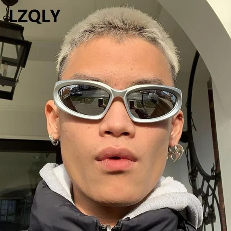 Y2k nowy punkowy sportowe okulary przeciwsłoneczne dla mężczyzn luksusowych markowych designerskich okularów…