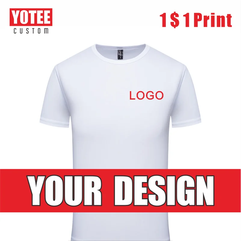 YOTEE2021 męska koszulka szybkoschnąca LOGO dostosowane Fitness sportowy grupa osobista haftowany top…