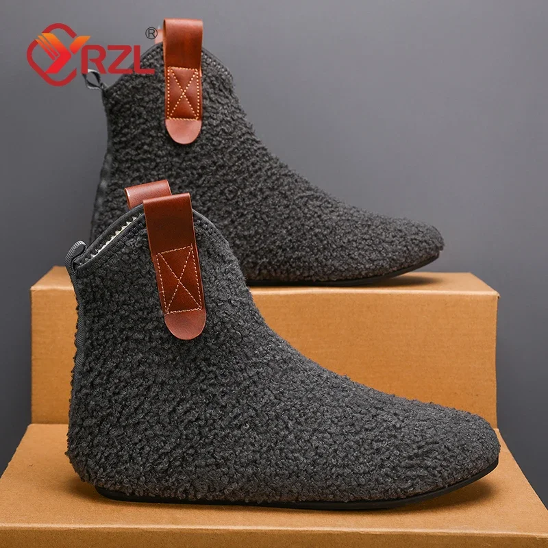 YRZL Cotton Shoes Męskie buty zimowe Ciepłe buty domowe Wygodne pluszowe buty męskie Miękkie antypoślizgowe…