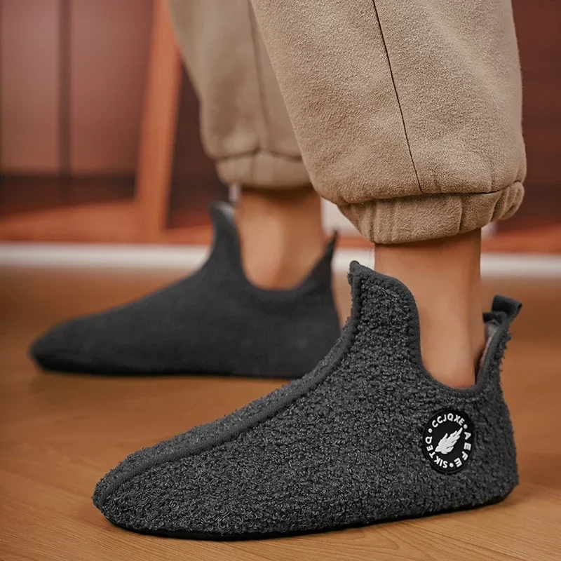 YRZL Winter Slippers Men Couple Slippers Non-slip Warm Women and Men Slipper Indoor Soft Shoes Comfortable…