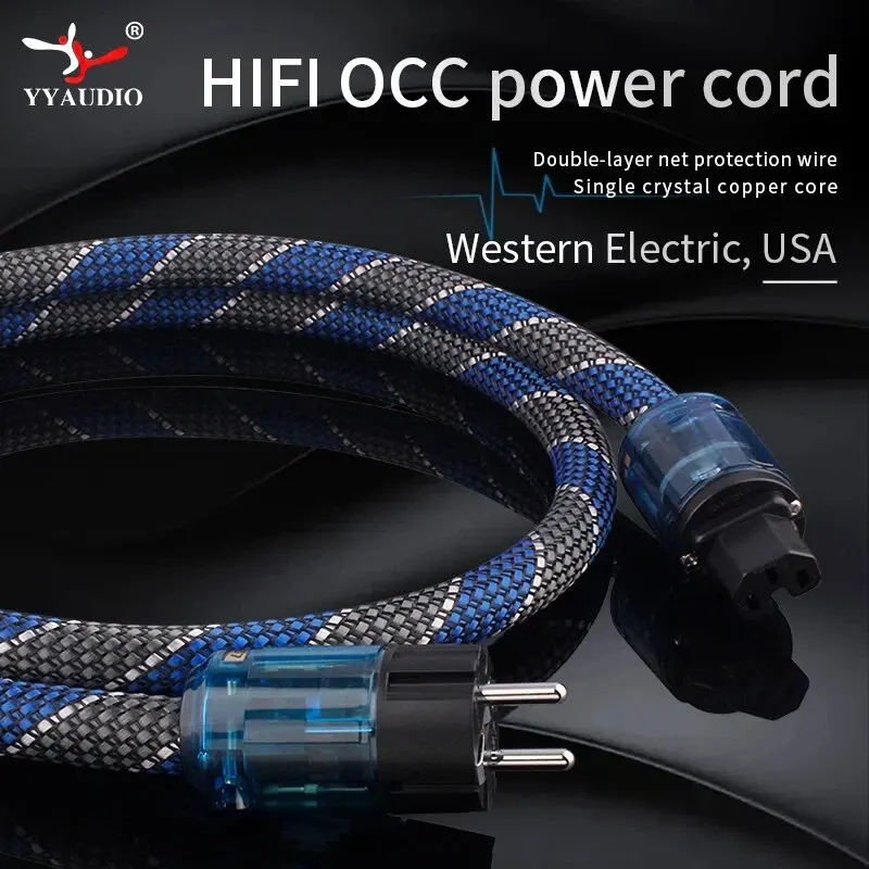 YYAUDIO Kabel zasilający HiFi OCC Kabel audio EU/US Vseries Connecter Amplificateur, Filtre 1m 1.5m YYAUDIO Kabel zasilający HiFi OCC Kabel audio EU/US Vseries Connecter Amplificateur, Filtre 1m 1.5m