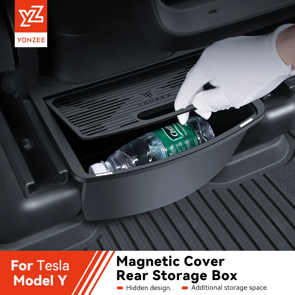 YZ dla Tesla Model Y Juniper 2021-2025 magnetyczne ssanie tylny rząd pośredni schowek dla Tesla schowek…