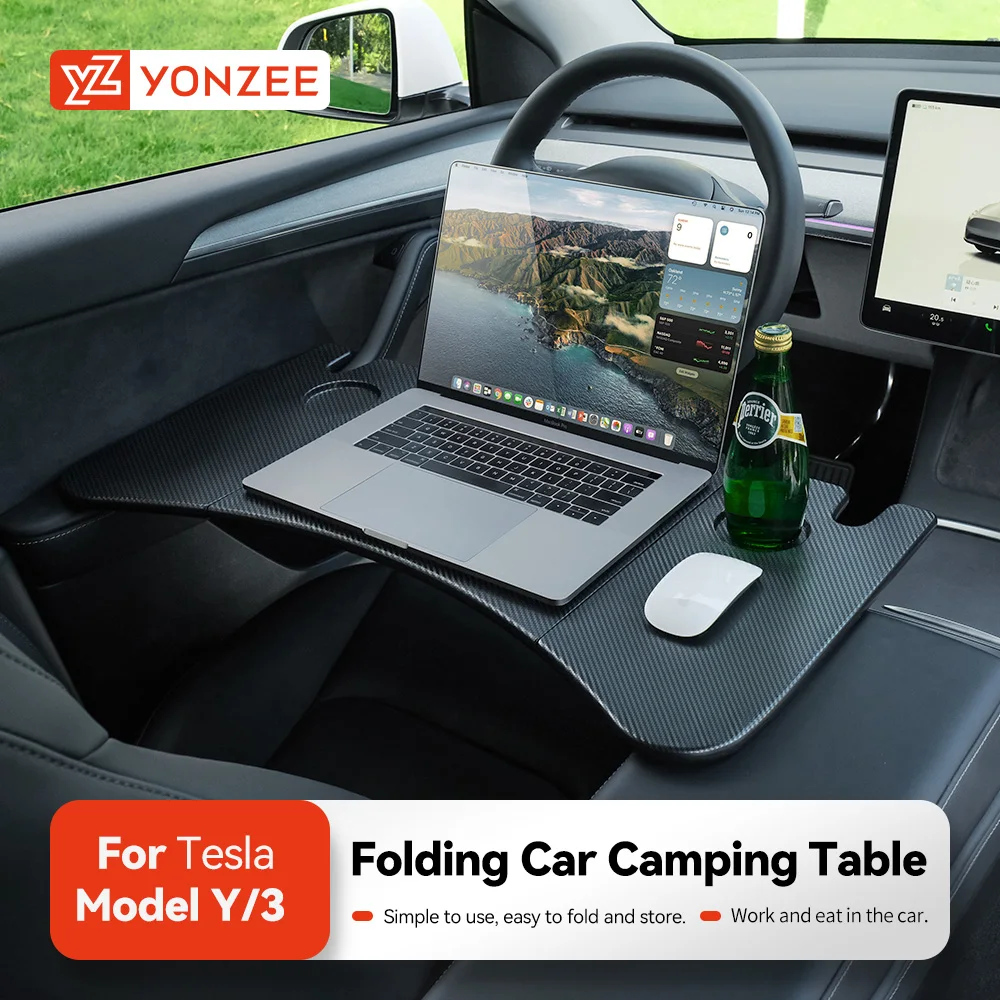 YZ Do Tesla Model 3 Highlan Modle Y X S 2018-2026 Podstawka na laptopa na kierownicę, przenośny stolik…